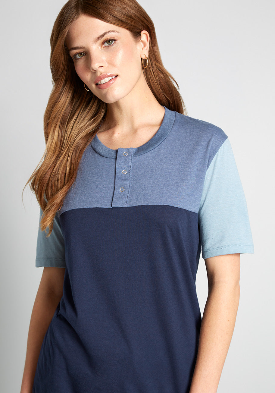 ModCloth x CAMP Collection Good Days and Sunshine Henley Tee