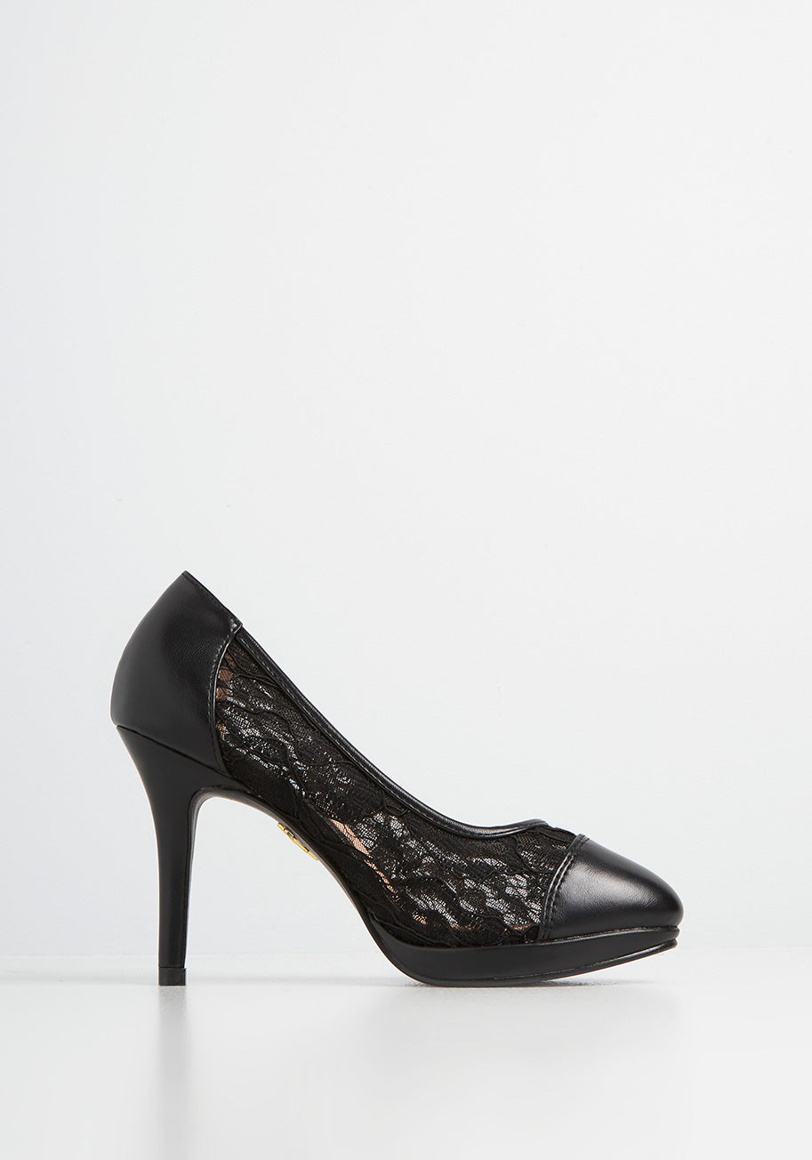 Leather and Lace Heel