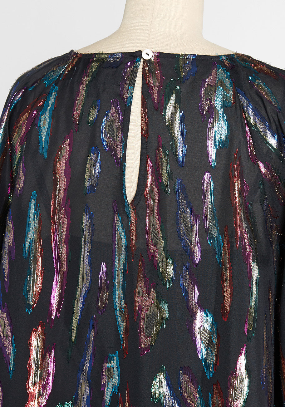 Northern Lights and Iridescent Skies Shift Dress