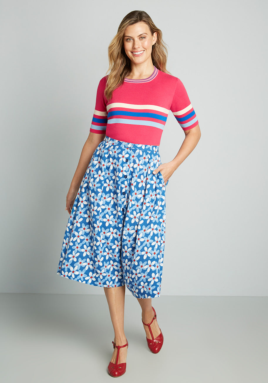 Free To Flourish Midi Skirt