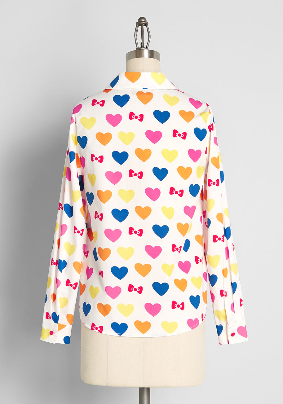 Modcloth x Hello Kitty Brought You A Rainbow A-Line Dress in Hello Kitty Pink, Size Small