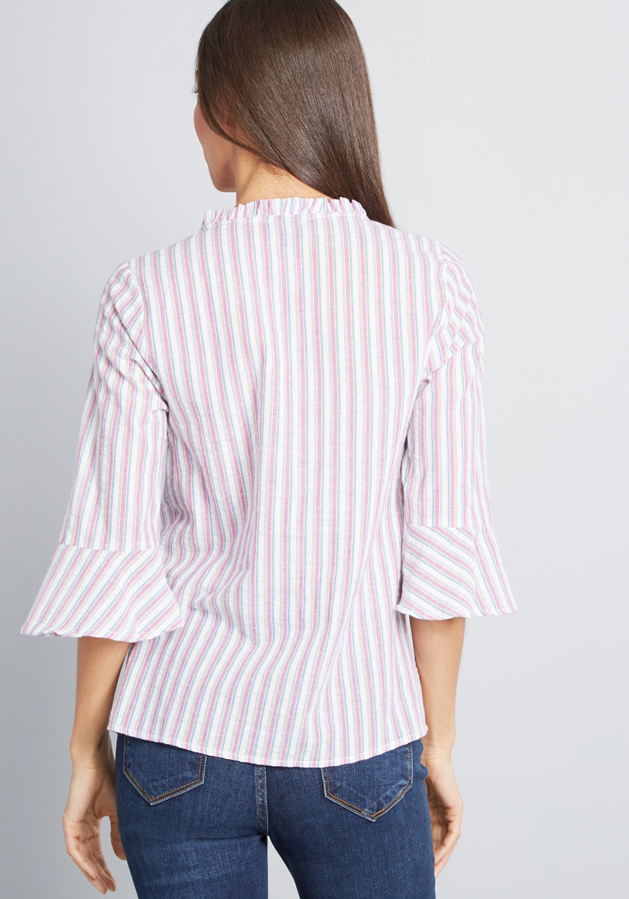 Professional Pizzazz Button-Up Top