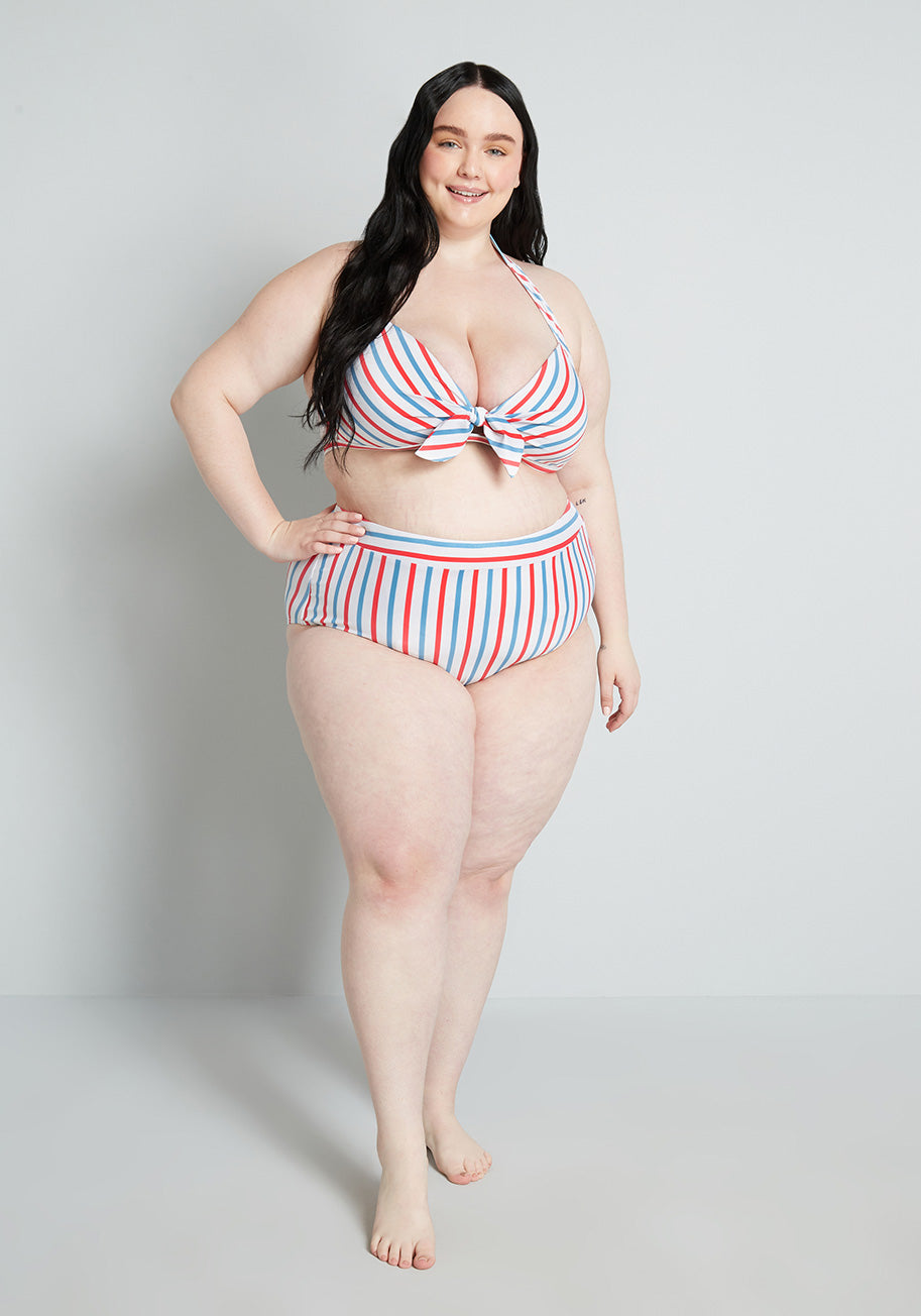 Modcloth x Barbie The Americana Dream High Waist Bikini Bottom