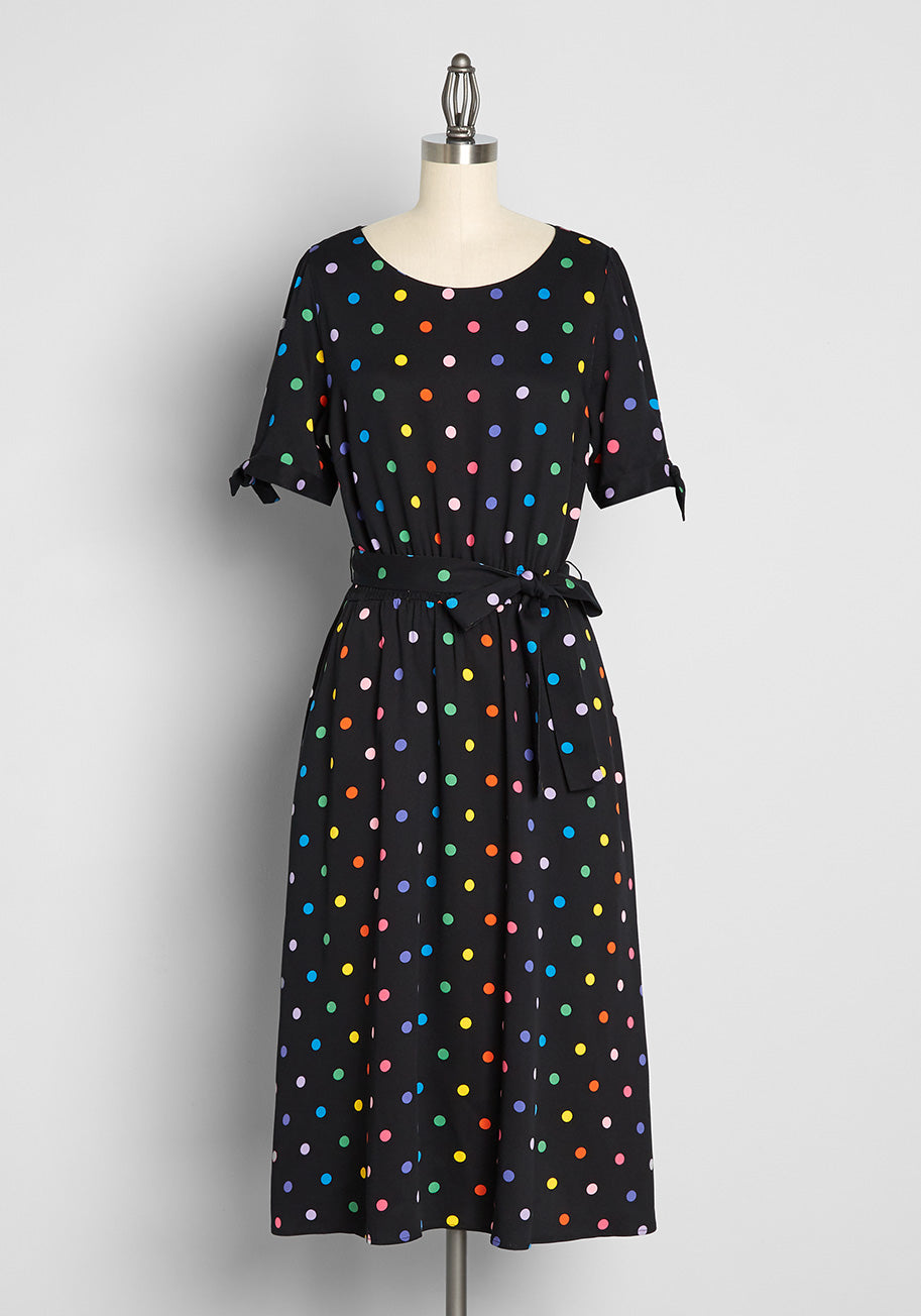 Spotted A Rainbow Midi Dress