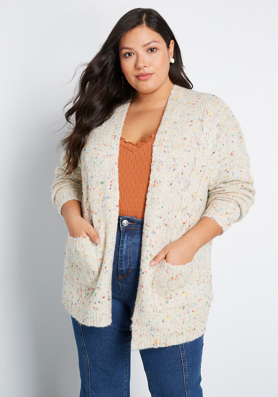 Partial to Polka Dots Long Cardigan