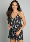 V-neck Drawstring Tie Waist Waistline Spaghetti Strap General Print Romper