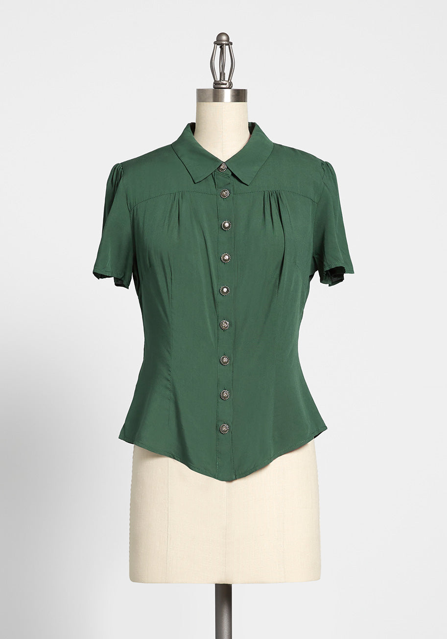 ModCloth x Collectif Poised for Success Blouse