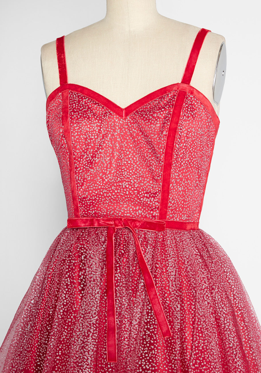 ModCloth x Collectif Haute Holiday Party Swing Dress