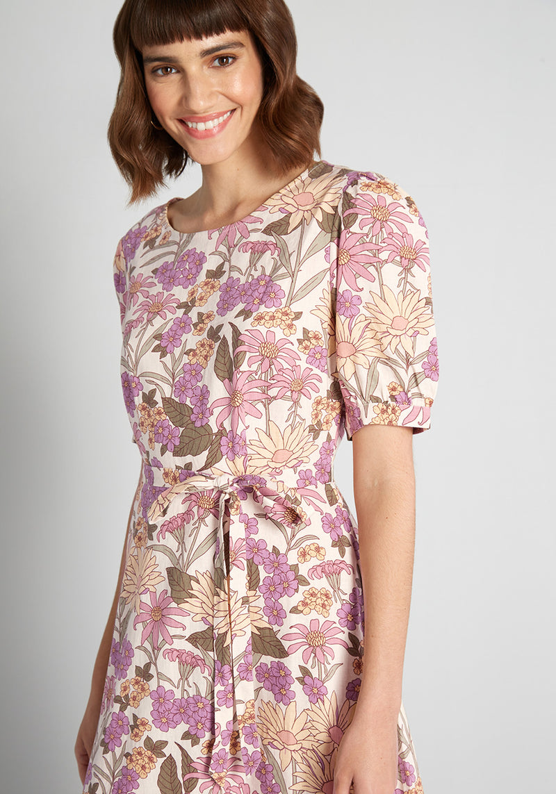 Sweet as Honey Floral Midi Dress | ModCloth