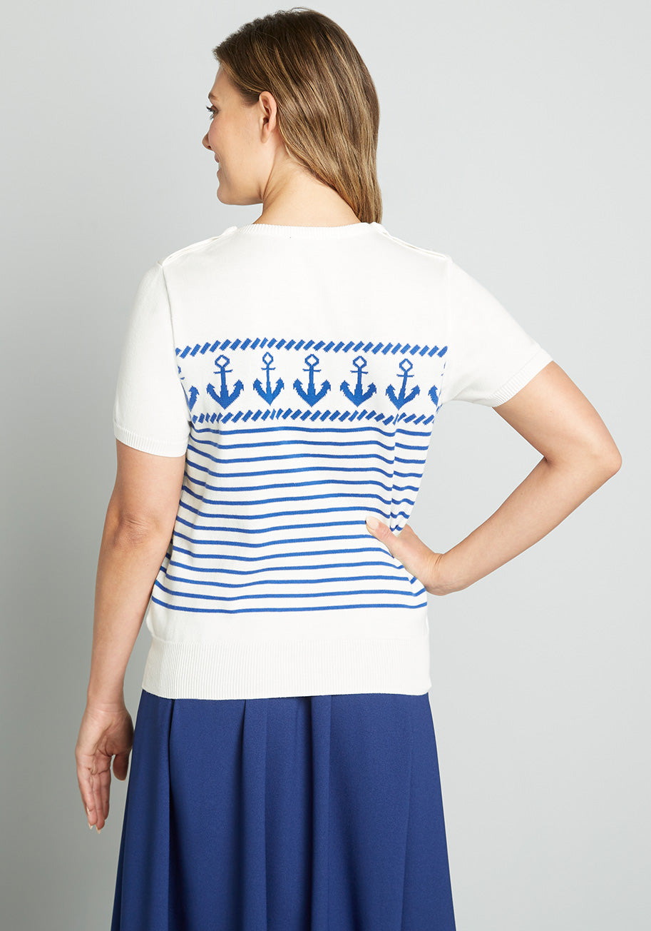 Hoist The Anchor Knit Top