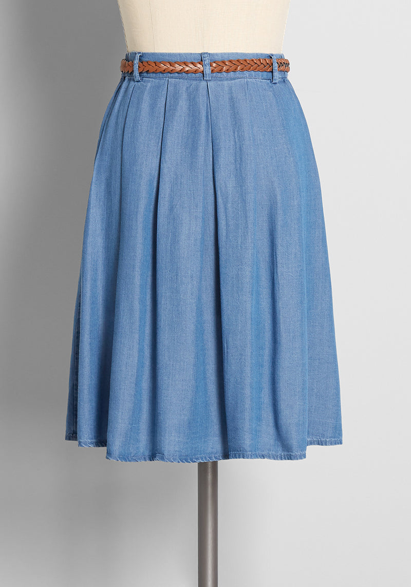 Bookstore's Best Chambray A-Line Skirt | ModCloth