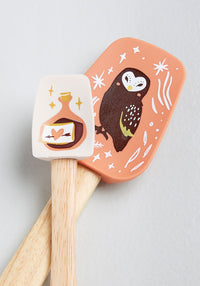 Modcloth Spooky Cooking Rubber Spatula in Orange