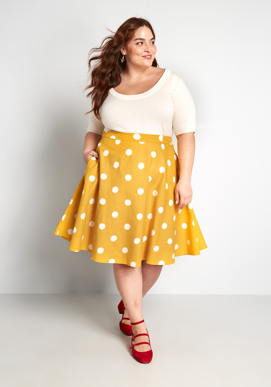 ModCloth x Collectif Good Golly A-Line Skirt