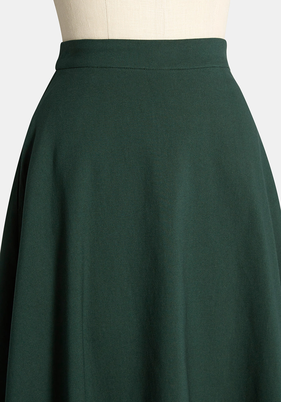 ModCloth x Collectif Cool As A Cucumber A-Line Skirt