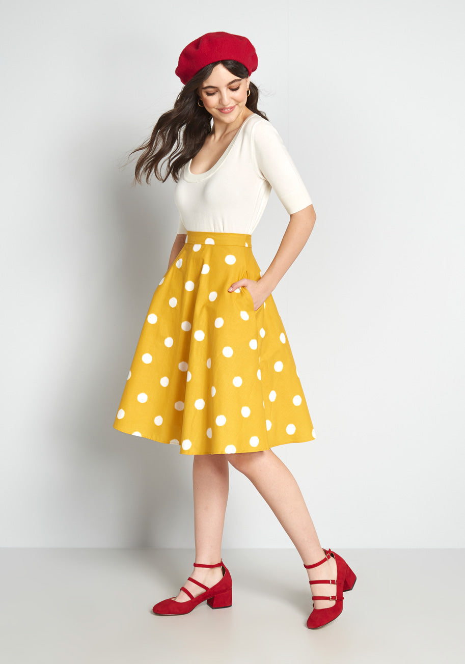 ModCloth x Collectif Good Golly A-Line Skirt