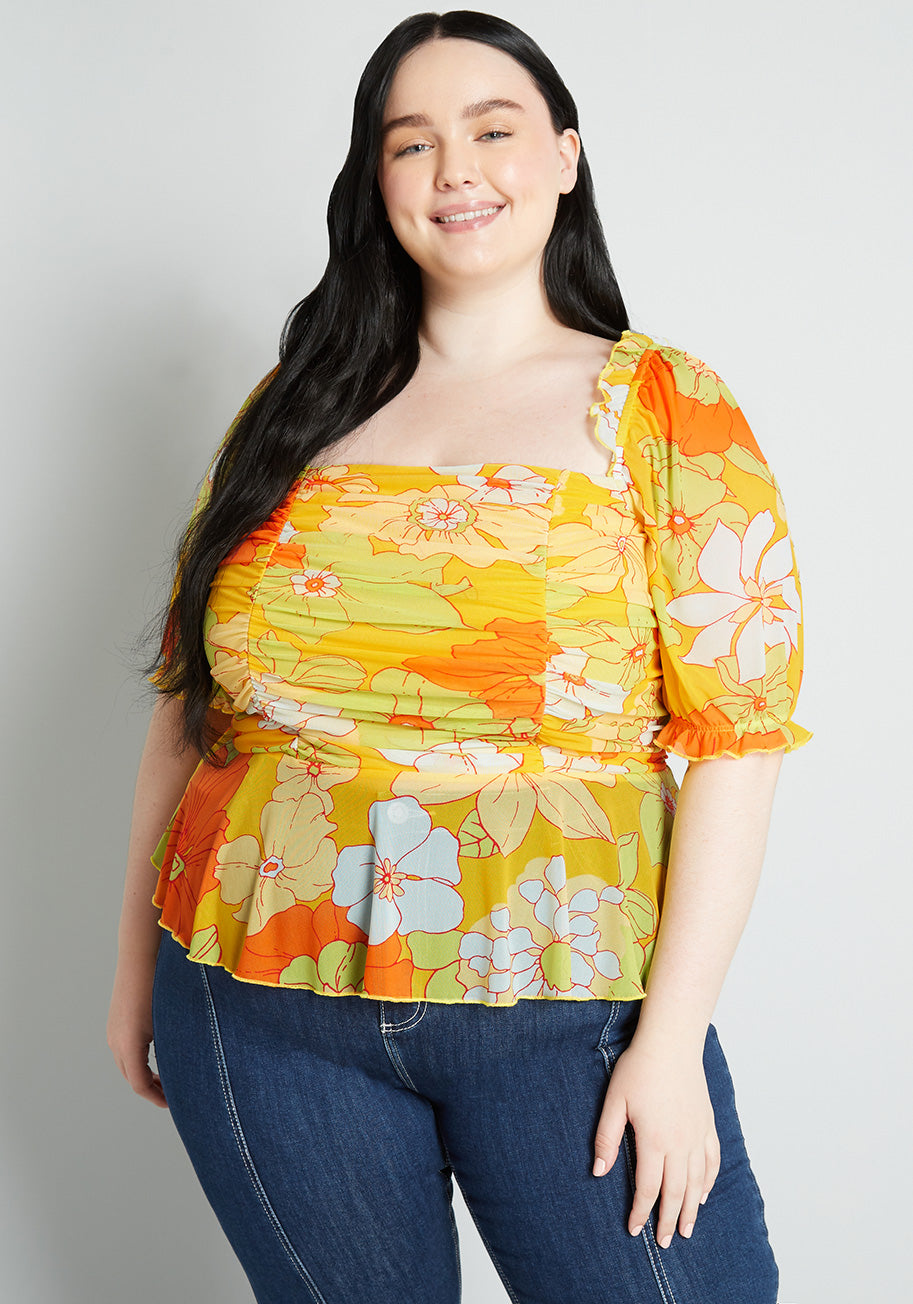 Summer Escape Upstate Peplum Top