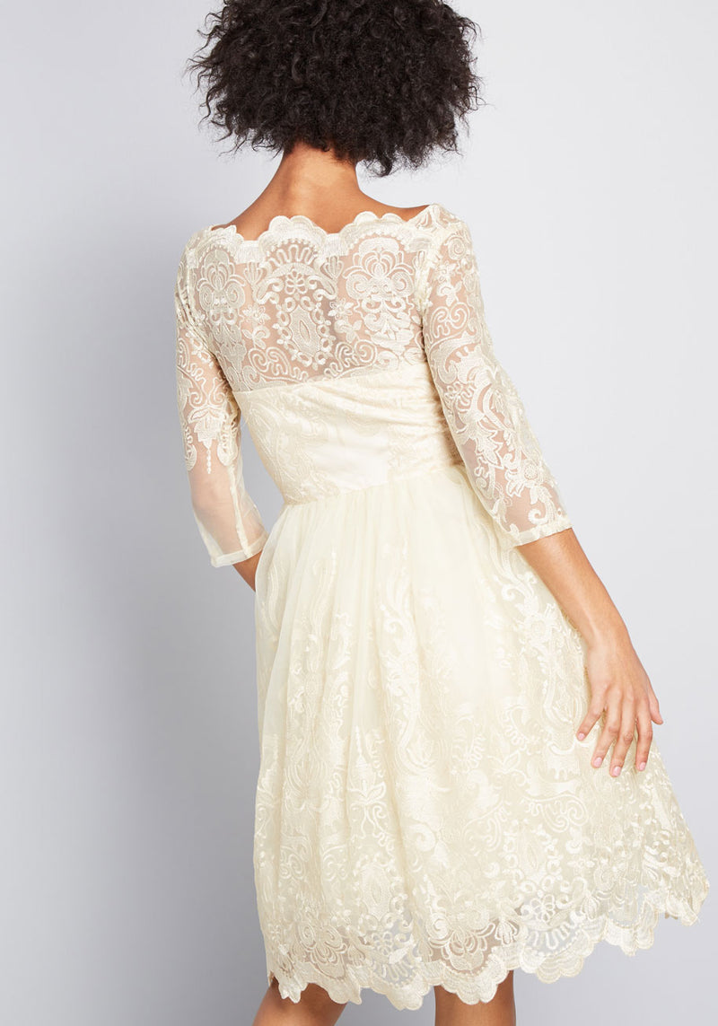 Gilded Grace | ModCloth Lace Dress