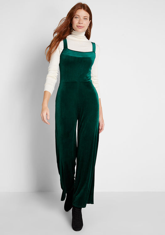 It Girl Status Velvet Jumpsuit | ModCloth