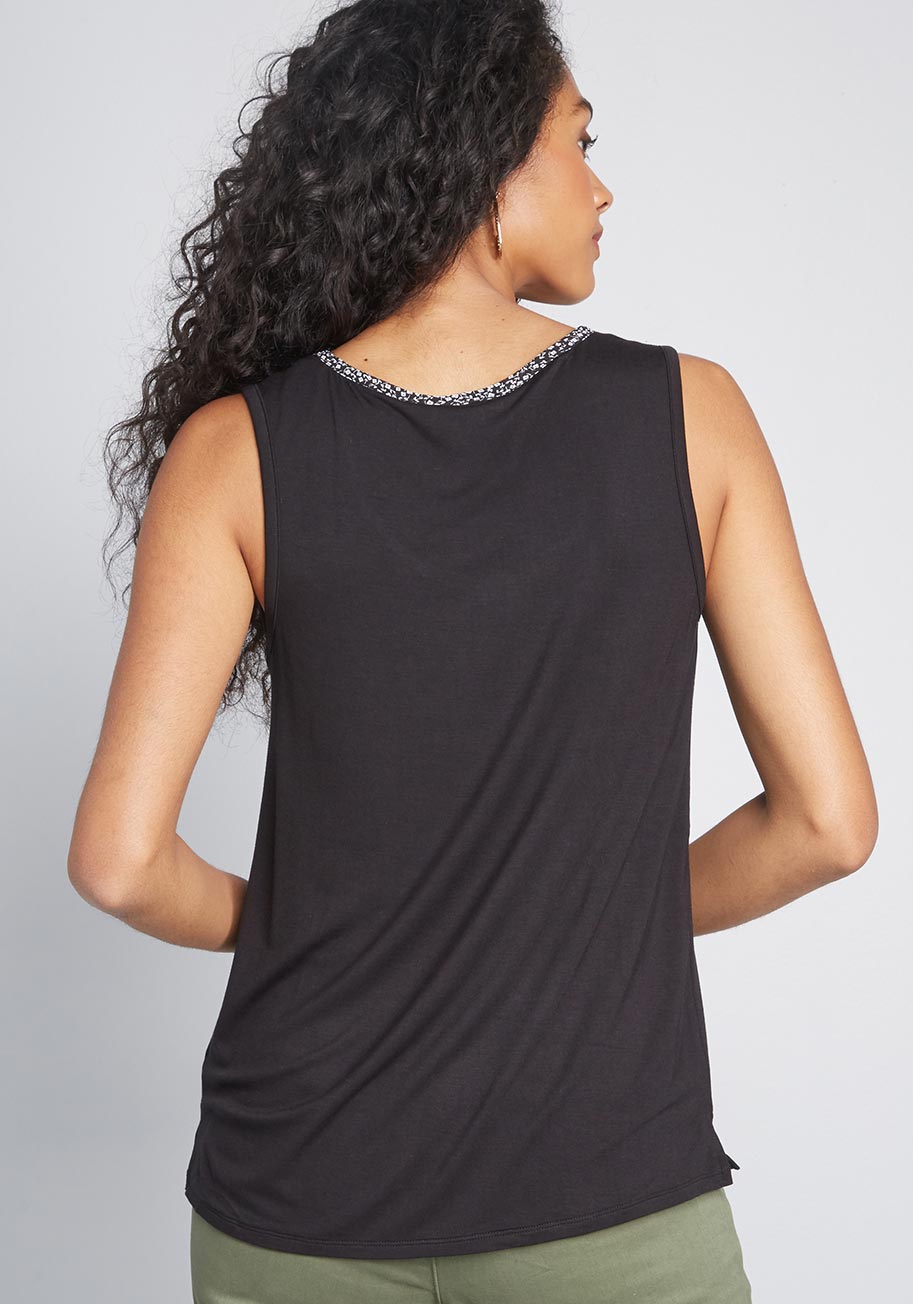 Contrast in Action Knit Tank Top