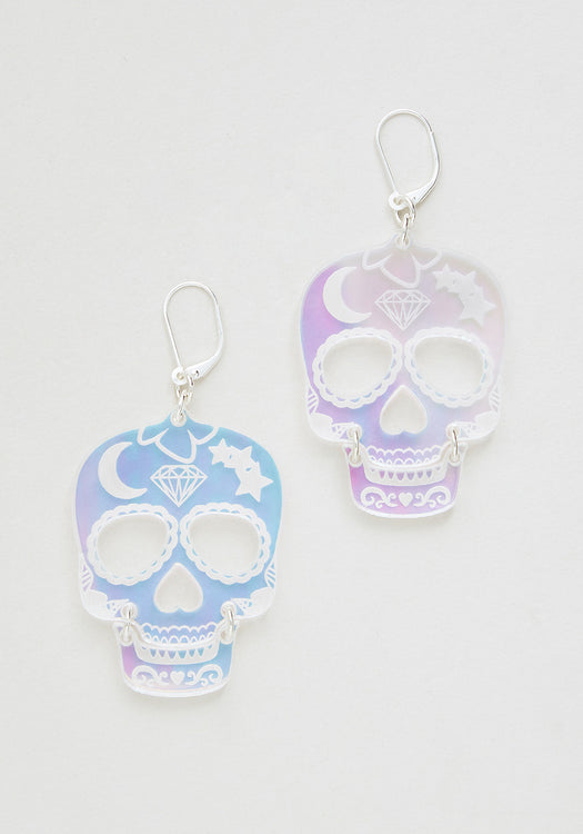 Amazon.com: Gothic Skull and Crossbones with Red Crystal Eyes Drop Dangle  Earrings: Clothing, Shoes & Jewelry