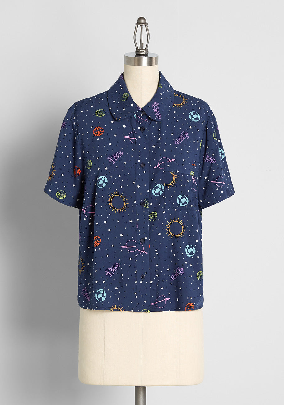 Space Camp Dreamin' Button-Up Shirt