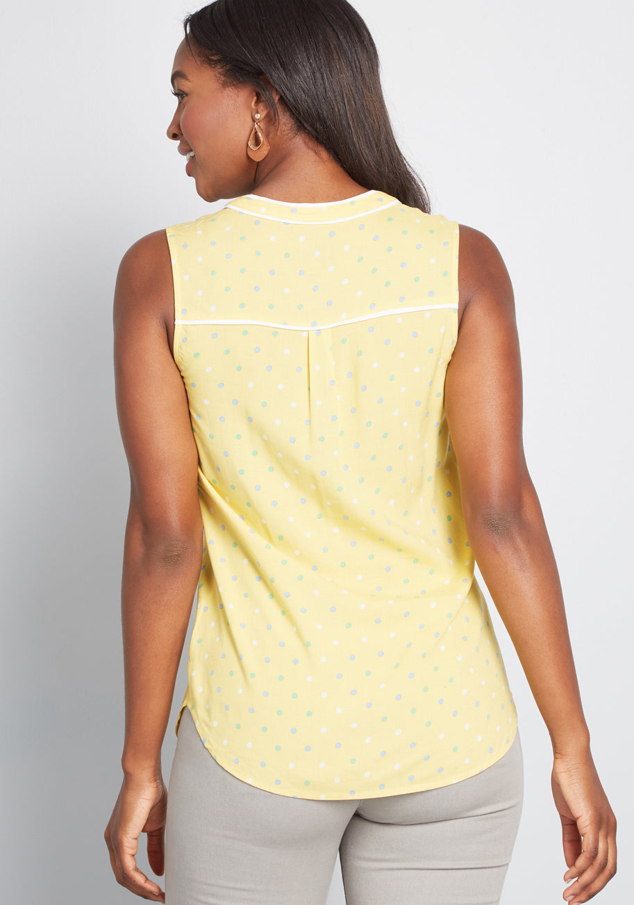 Cafe au Soleil Sleeveless Top