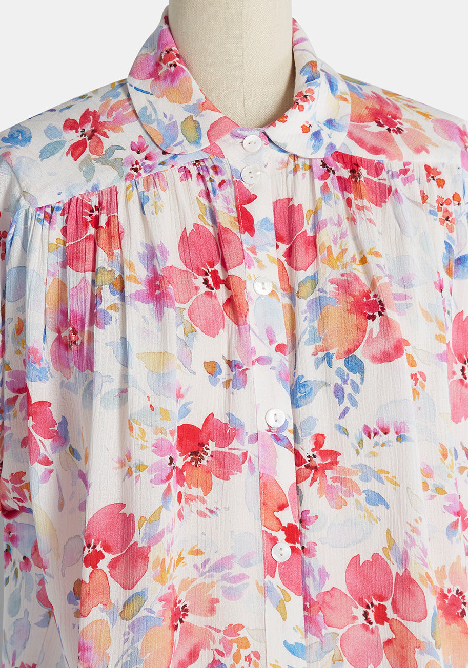 Blooming Watercolors Blouse