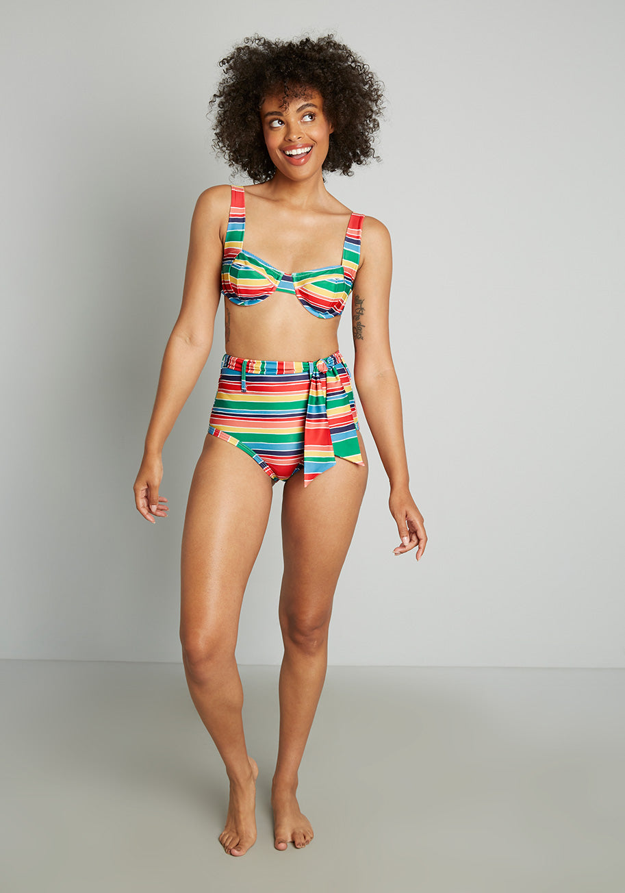 The Greta High-Waisted Bikini Bottom