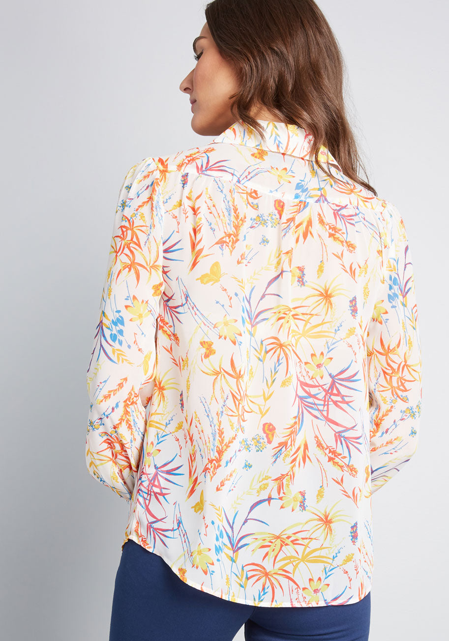 Be Buzzworthy Button-Up Top