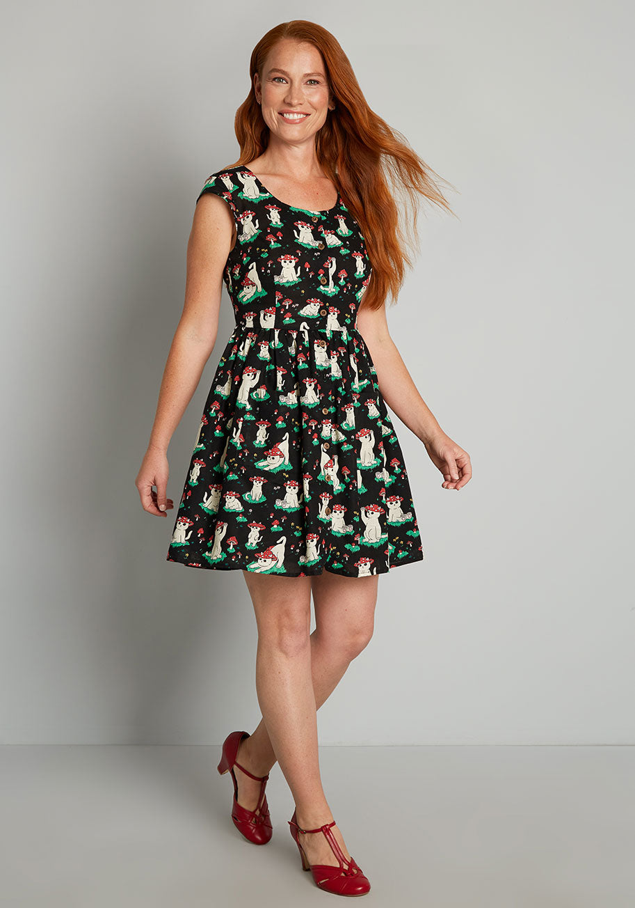 One With Nature A-Line Dress