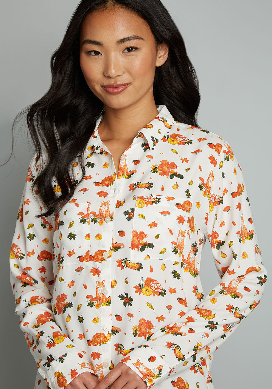 Pristine Dreams Button-Up Shirt