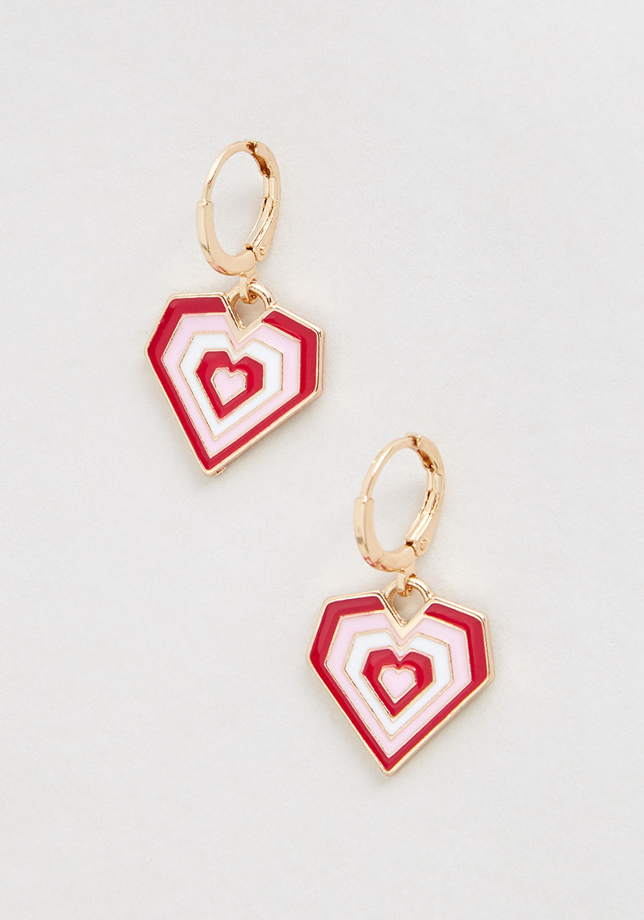 Super Heart Dangle Earrings