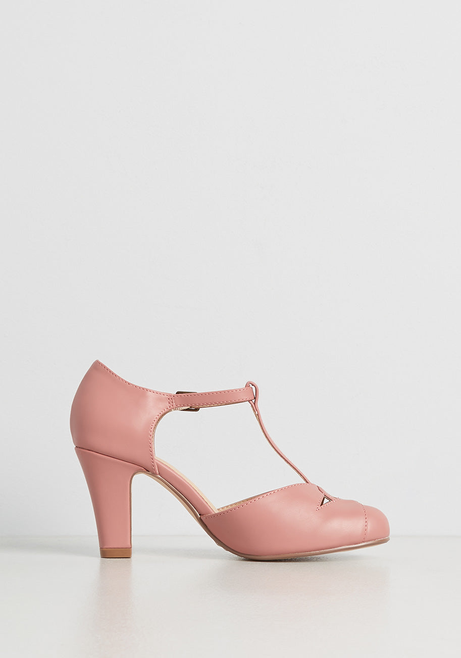 Going Out Glam T-Strap Heel