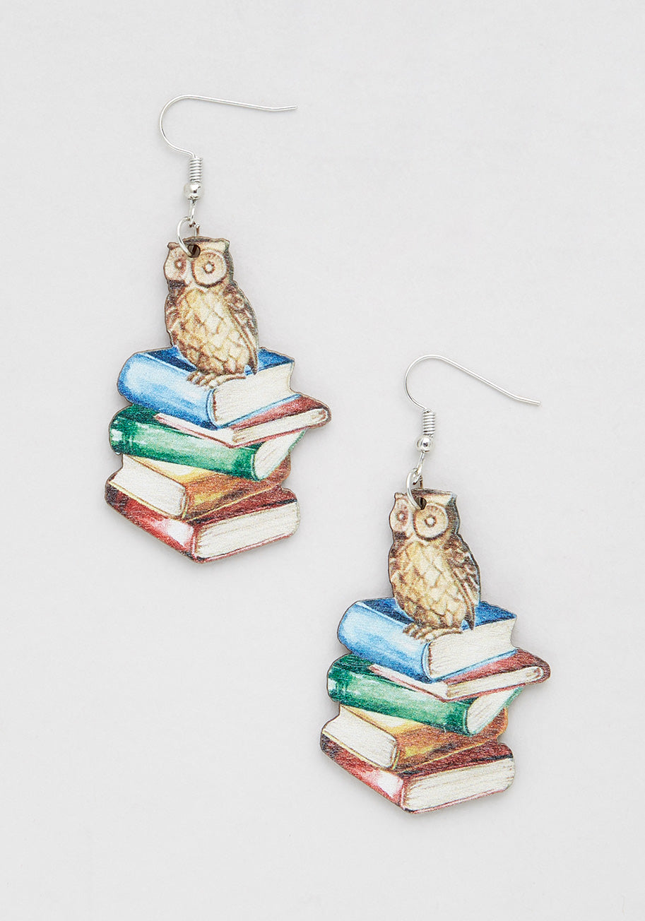 'Hoo' Loves Books? Dangle Earrings