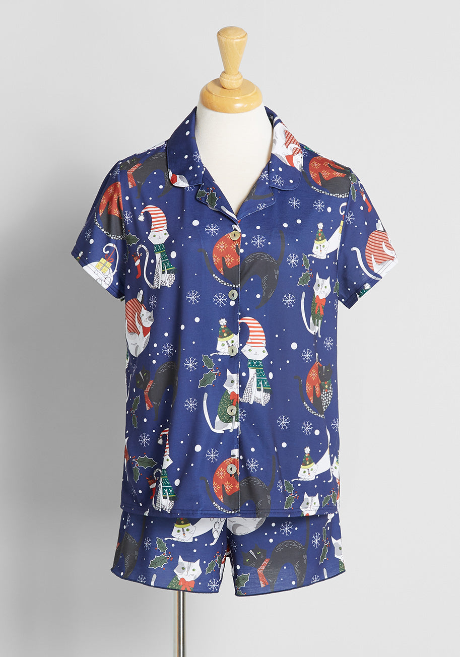 Mew Make the Season Bright Pajama Set