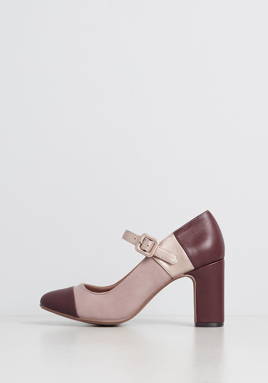 Colorblock Contessa Ankle Strap Heel