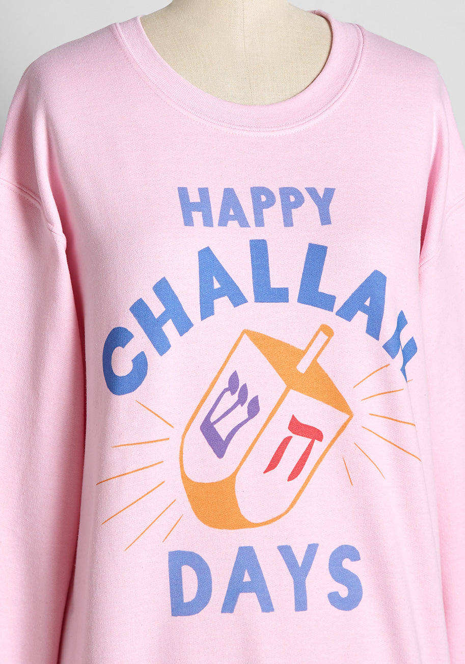 Happy Challah Days Graphic Sweatshirt