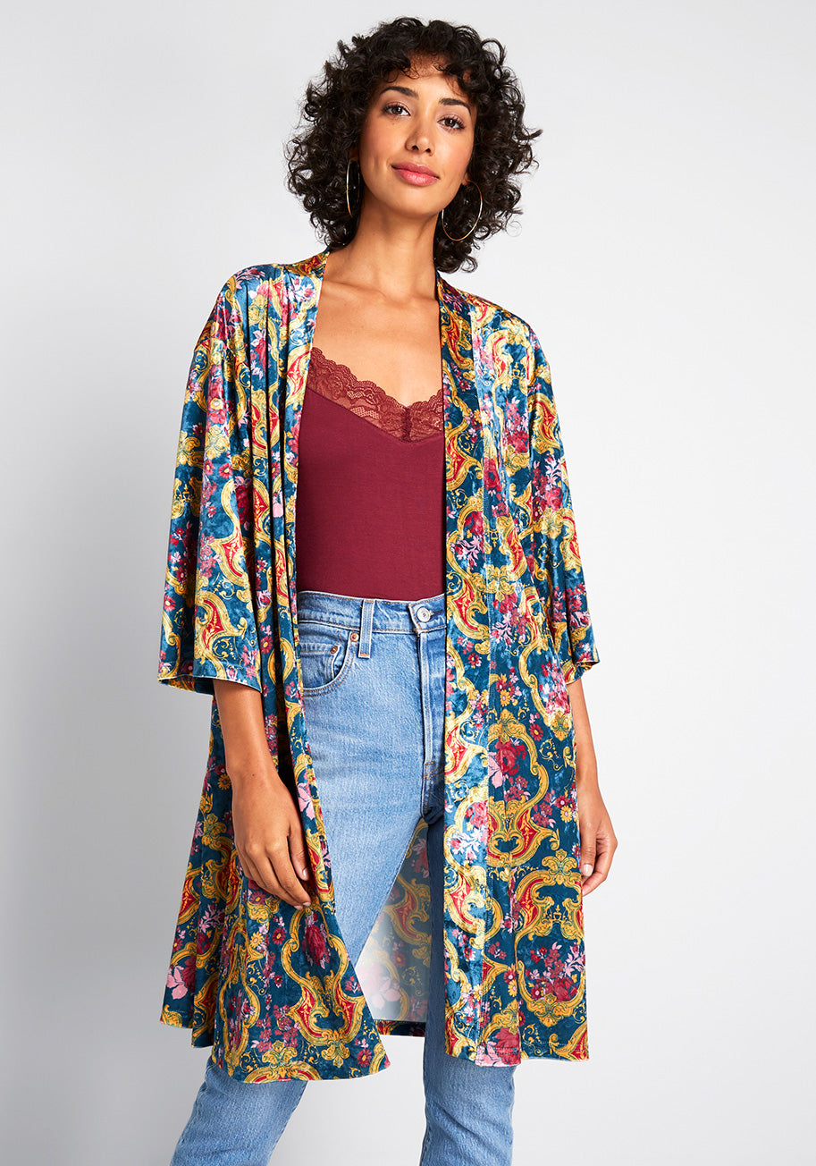 Layer for Keeps Velvet Kimono