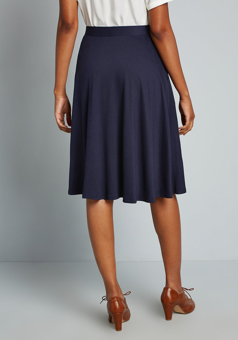 Women's Skirts, Ponte Knit A-Line Skirt with Pockets