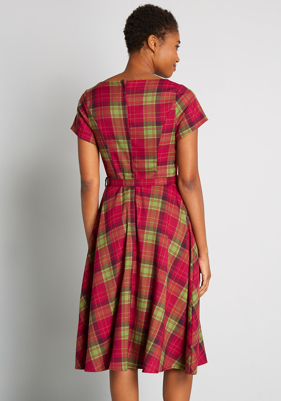 Keeping Tabs On All Things Plaid Swing Dress