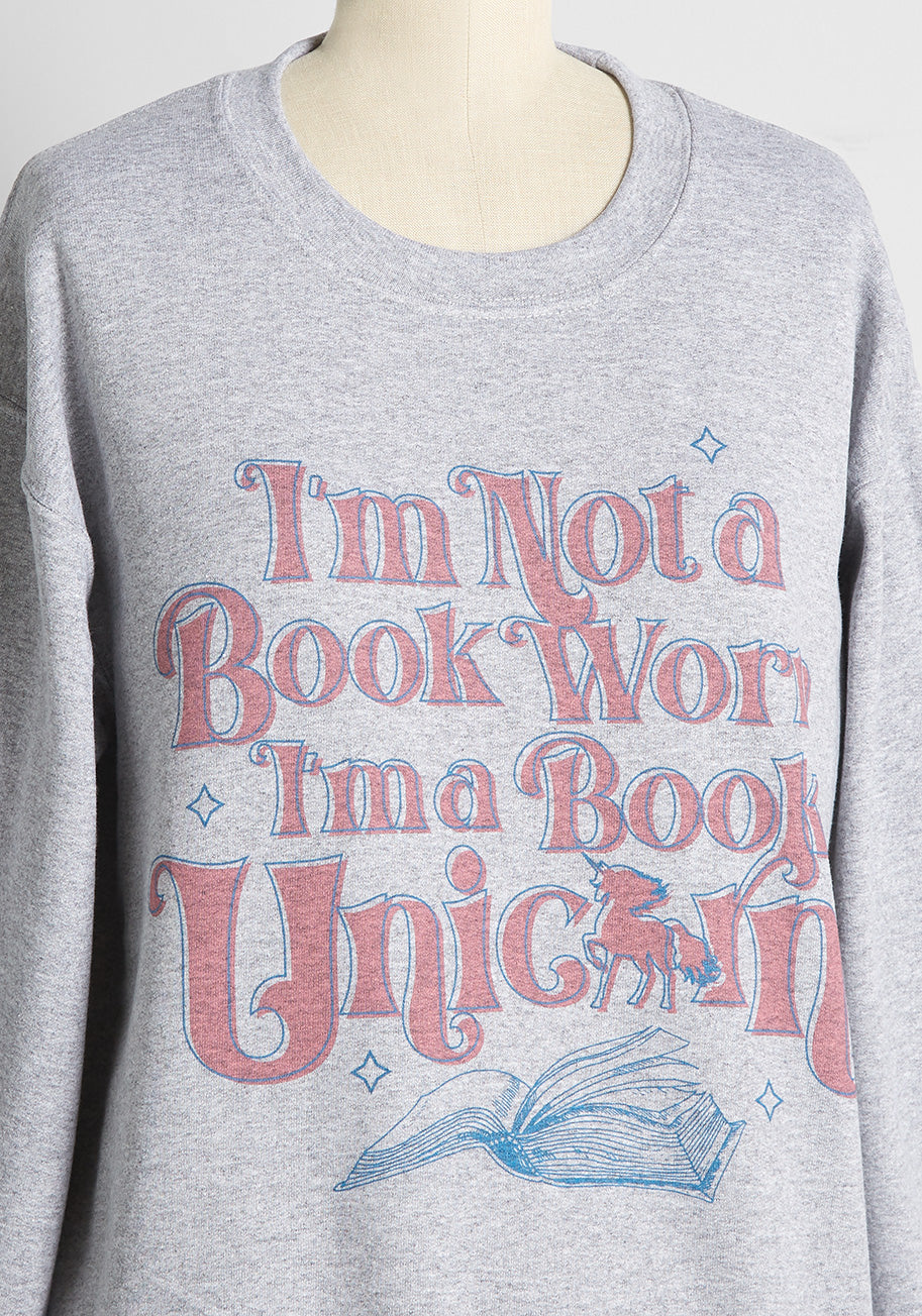 Not a Bookworm Graphic Sweatshirt