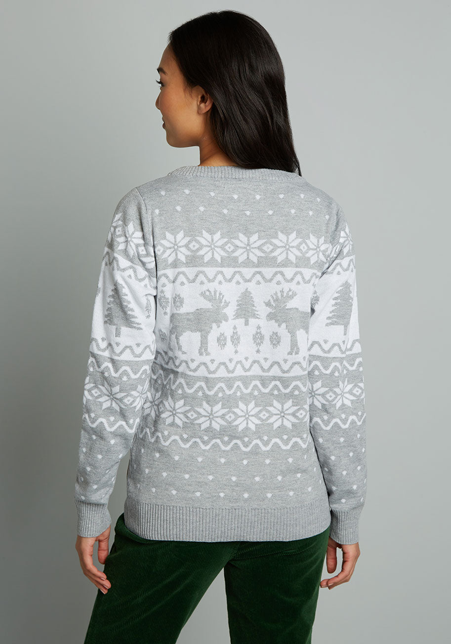 Merry-Making Moose Sweater