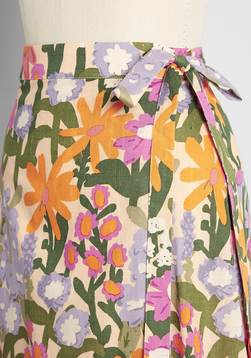 My Watercolor Garden Wrap Skirt | ModCloth