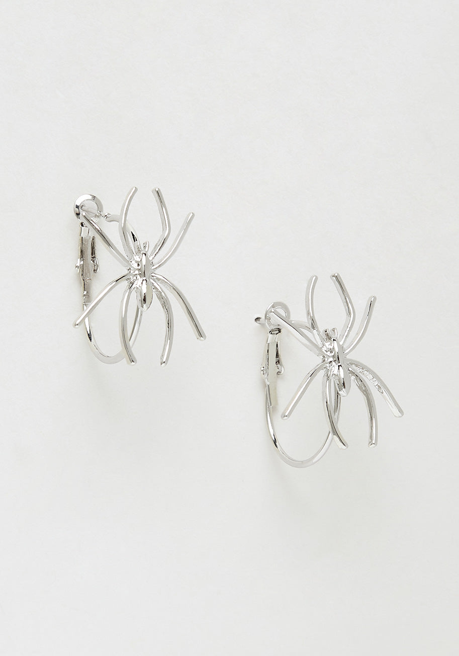 Spinning a Silvery Web Earrings