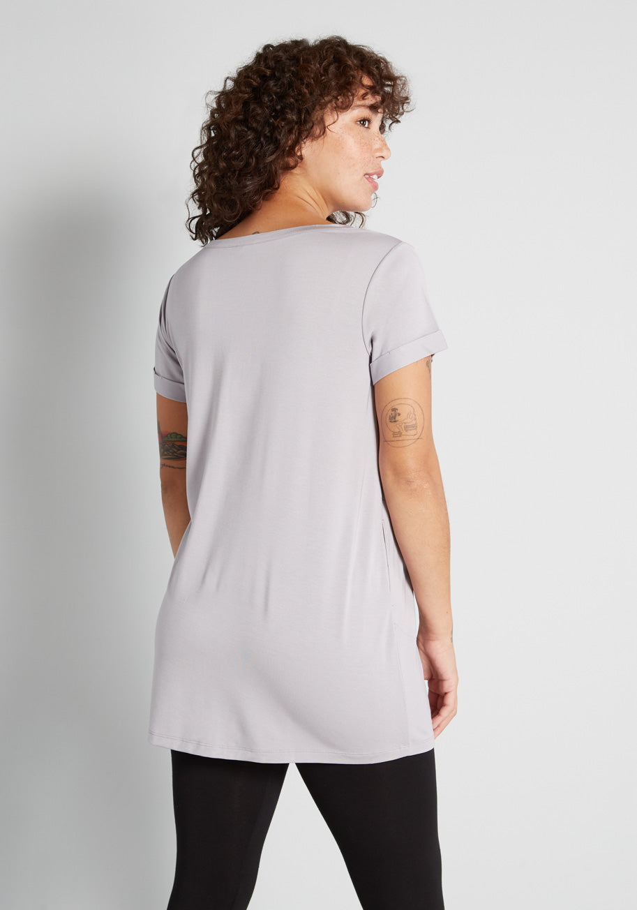 Sincerely Solid Statement Lounge Tunic