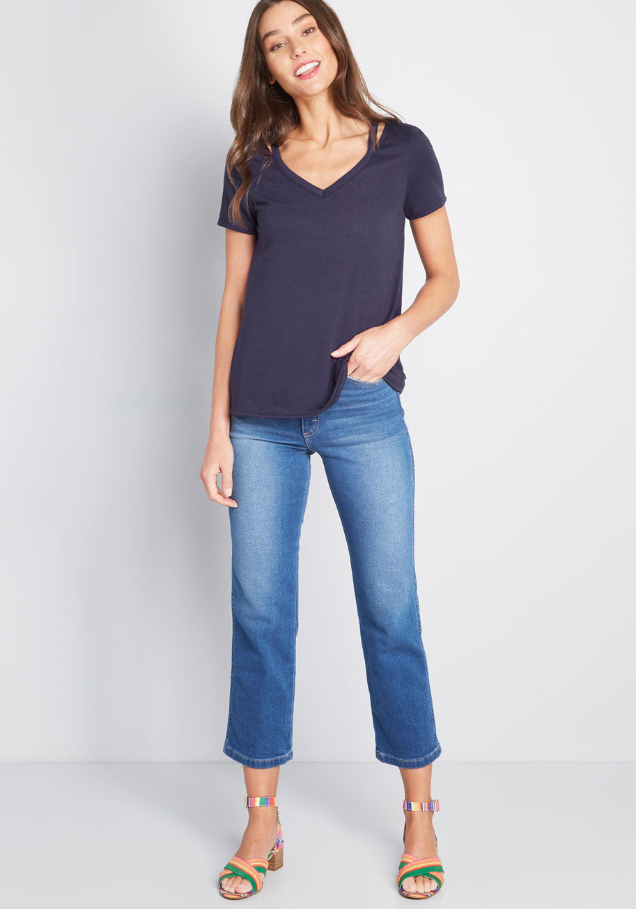 Boosted Basic Cutout T-Shirt