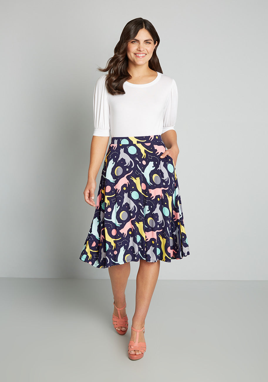 Excellence Attained Knit A-Line Skirt