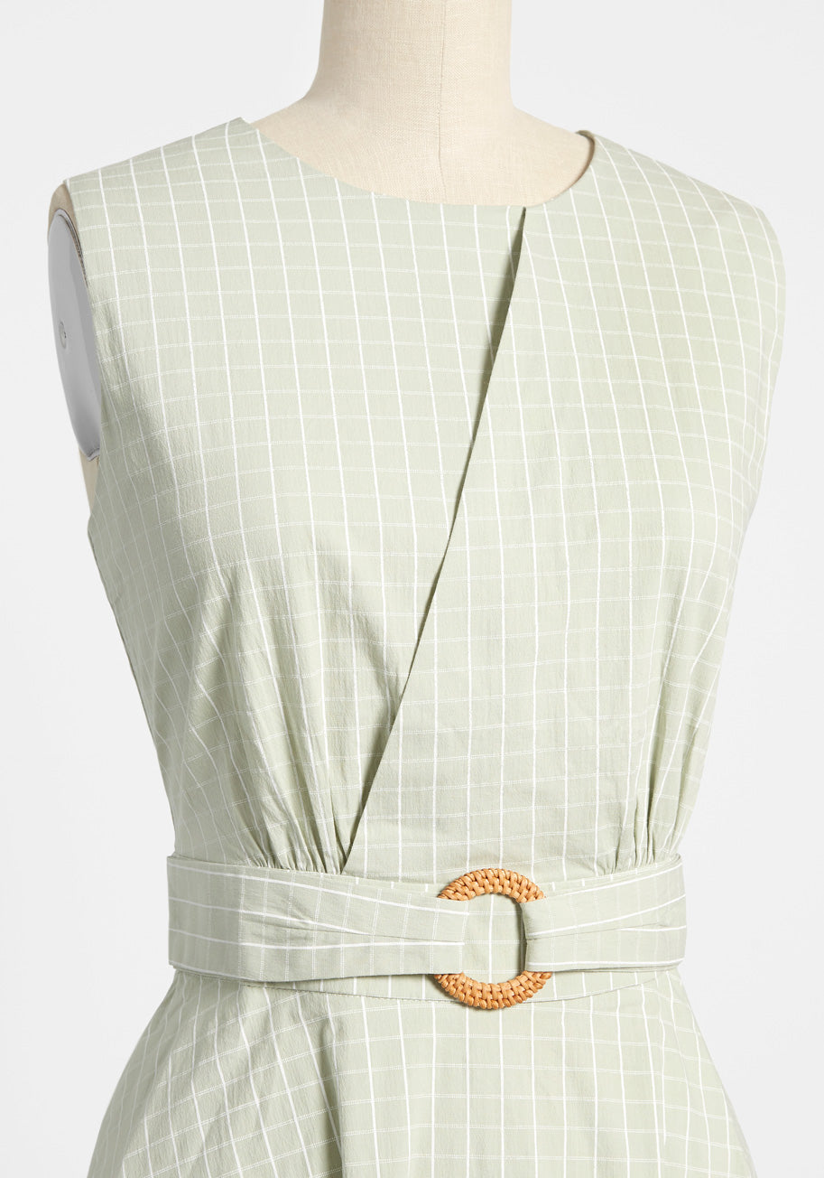 Get On the Grid Sleeveless Dress