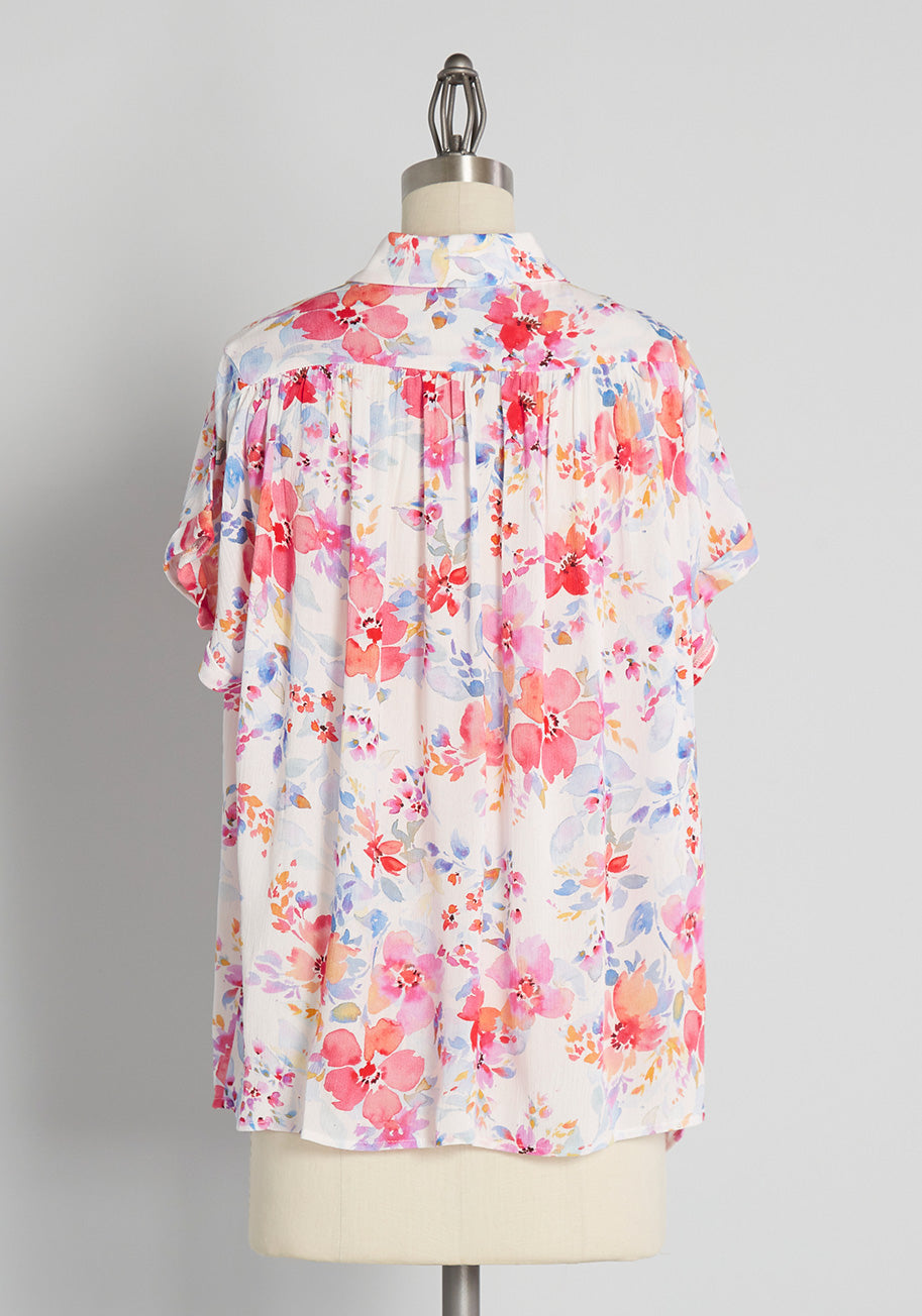 Blooming Watercolors Blouse