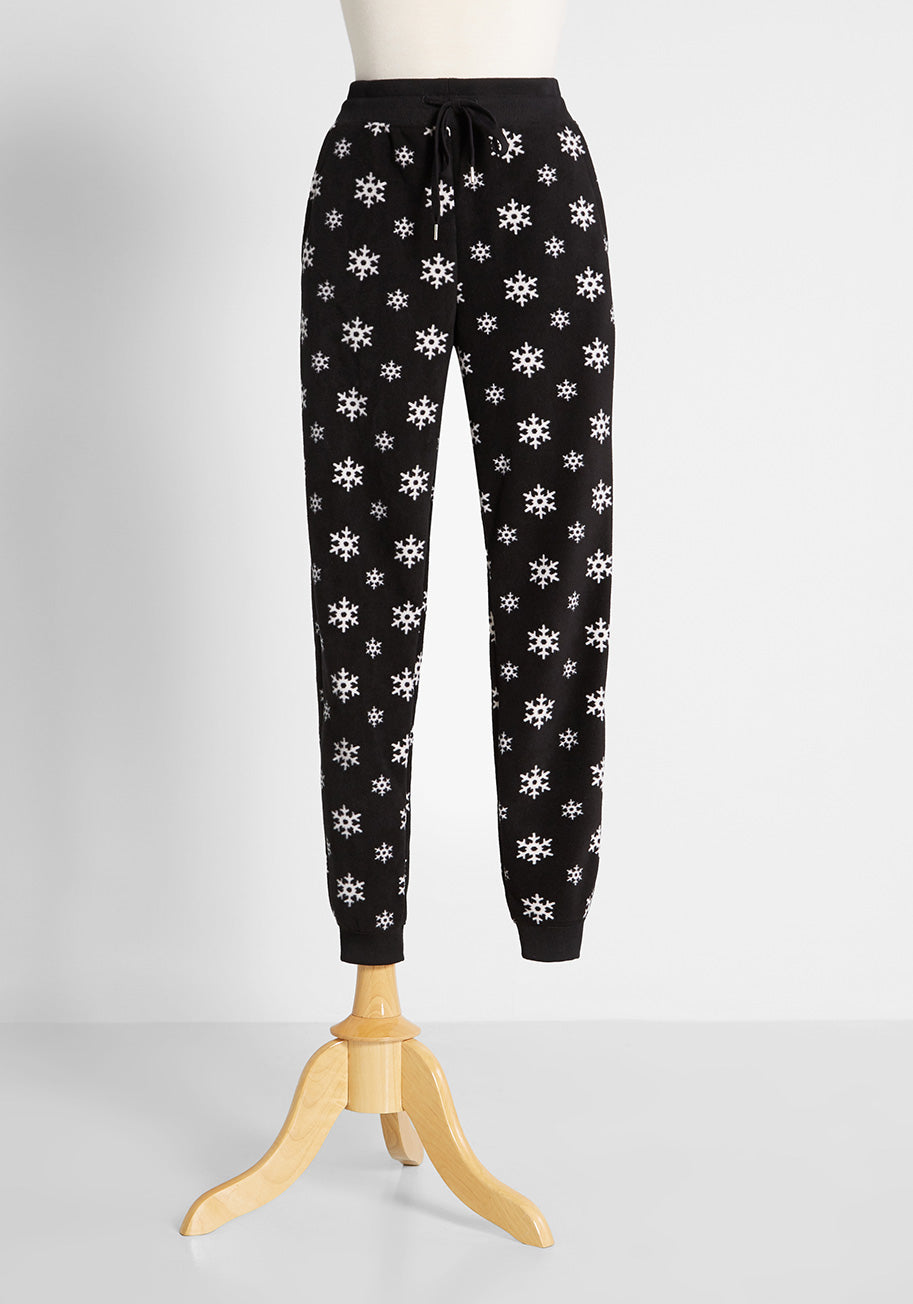 Dashing Through the Snowflakes Fleece Joggers